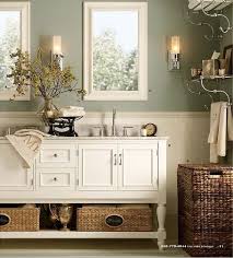 Love The Mix Of Neutrals Whites And Chrome In This Bathrom Clean And Classy Green Bathroom Green Bathroom Colors Pottery Barn Bathroom