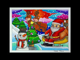 Pada pohon natal kartun ini, berisi lengkap dengan ornamen yang biasa menghiasi pohon natal, ada juga hadiah yang sering dikumpulkan di bawah pohon. Cara Gradasi Warna Ep 178 Tema Natal Santa Claus Pohon Natal Dan Boneka Salju Ø¯ÛŒØ¯Ø¦Ùˆ Dideo