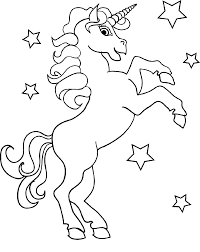 The moon and stars are no match for this spotted unicorn! Realistic Alicorn Coloring Pages Inerletboo