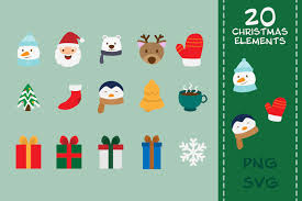 Download Cute Christmas Cliparts Of Winter Season Graphic By Isaradesign Creative Fabrica SVG Cut Files