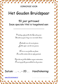 50 Jaar Getrouwd Is Een Gouden Bruiloft Huwelijksfeest Gedichten Oorkonde