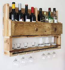136 If You Are A Wine And Whiskey Lover This Is The Perfect Match For You Gorgeous Rustic Wine Rack For T Wine Rack Wall Wine Rack Design Hanging Wine Rack