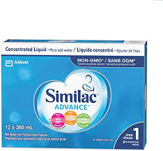 Similac Advance Step 1 Non Gmo Baby Formula Concentrated Liquid 385ml 0 Months Blue 12 Count Amazon Ca Everything Else