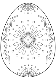 Easter Egg With Floral Ornament Coloring Page From Easter Eggs Category Select From 25105 P Easter Egg Coloring Pages Free Coloring Pages Coloring Easter Eggs