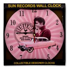 Sun Records Elvis Pink Cadillac Wall Clock