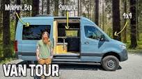 MOST Creative Van Layout - Murphy Bed, Hidden Shower & More | SPRINTER Van  Camper