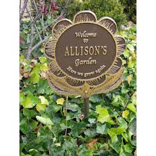 Whitehall Garden Flower 1 Line Standard Lawn Plaque In 2020 Garden Plaques Flower Garden Garden Ideas Cheap