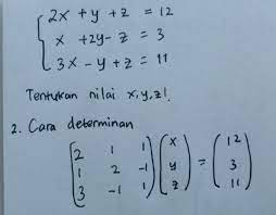Materi spltv kelas 10 pdf. Persamaan Linear Tiga Variabel Metode Determinan Yurmawita S Blog