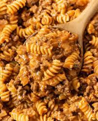 A meal fit for a king. Ground Beef Pasta The Cozy Cook