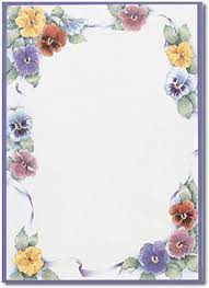 Pansy Flower Paper Free Stationery Borders For Paper Stationery Paper