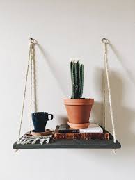 Rustic Hanging Shelf Midcentury Bohemian Hanging Side Table Etsy Minimalist Shelves Natural Home Decor Home Decor Inspiration