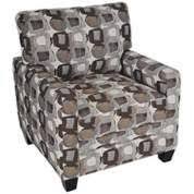 Roger Gray Geometric Armchair With Pillow Y1425 Lamps Plus Living Room Furniture Chairs Chair Fabric Armchairs