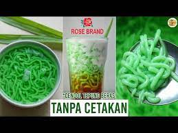 Larutkan tepung hunkue dengan sebagian air dan air suji pandan. Cara Membuat Cendol Tepung Beras Rose Brand Anti Gagal Cendol Tepung Beras Lembut Dan Kenyal Youtube