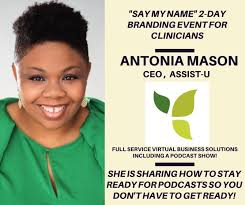 So excited to be apart of the all-star line up for the "SAY MY NAME" 2 Day  Branding Event for Mental Health Clinicians Only.