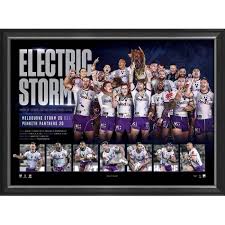The melbourne storm have revealed the truth about cameron munster's brief trip to the hia against the roosters as a gamesmanship debate rages. Melbourne Storm 2020 Premiers Framed Sportsprint Official Memorabilia