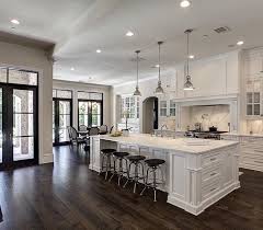 Love The White Cabinets With The Dark Window Trim Beautiful Combination White Kitchen Interior White Kitchen Design Interior Design Kitchen