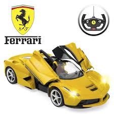 Red la ferarri radio controlled rc car working front rear headlights. Best Choice Products 27mhz 1 14 Scale Kids Licensed Ferrari Model Remote Control Toy Car W 5 1 Mph Max Speed Yellow Walmart Com Walmart Com