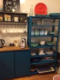 Stilvoller Ikea Ivar Kuchenschrank In Blau Blau Ikea Ivar Kuchenschrank Stilvoller Kitchen Storage Units Ikea Kitchen Storage Kitchen Furniture Storage