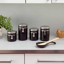 We did not find results for: Home Basics Black 4 Piece Ceramic Canister Set With Steel Lid Overstock 20602538