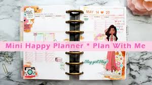 Ever need the happy planner classic vertical dimensions or sizes for the layout? Plan With Me 8 Mini Happy Planner Vertical Youtube