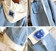 Rocawear blue denim hooded jacket coat hoodie size l large hip hop urban. Gumstyle Danganronpa Monokuma Anime Denim Hoodie Jacket Adult Cosplay Button Down Jeans Coat 3 M Pricepulse