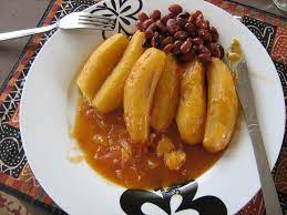 Matoke And Beans In Uganda The Placemat Looks Zimbabwean African Food Recipes Kenyan Food