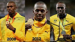 To win the event's blue riband event, the 100m, just once, guarantees olympic. Usain Bolt 3 Olympic Gold Medals 100m Beijing2008 London2012 Rio2016 Youtube