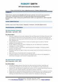 When deciding which sections to include on a resume, use legible titles to make each one stand out. Hr Administrative Assistant Resume Samples Qwikresume