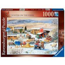 Made from strong premium grade cardboard, with linen finish print to minimise glare on puzzle image. Ravensburger 164783 Winter On A Farm Of 1000 Pieces Puzzle Alzashop Com