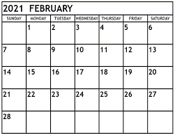 Free blank printable monthly planner calendar. Blank February 2021 Calendar Printable Betacalender4u
