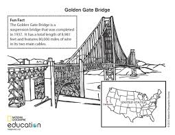 Make a fun coloring book out of family photos wi. Golden Gate Bridge National Geographic Society
