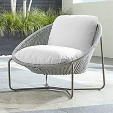 Morocco Graphite Oval Lounge Chair With White Cushion Reviews Crate And Barrel Lounge Chair Outdoor Outdoor Furniture Cushions Outdoor Lounge Furniture