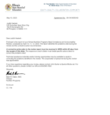 May 10, 2023 Judith Hackett NW Suburban Spec Educ Org 799 W Kensington Rd  Mt Prospect, IL 60056-1111 Sincerely, Mark R. Hall