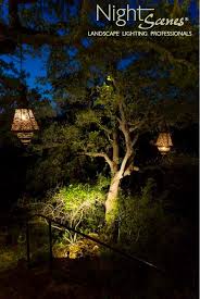What Do You Think Of The Hanging Lanterns With 12 Volt Light Bulbs In Them Www Night Scenes Com Landscape Lighting Design Night Landscape Landscape