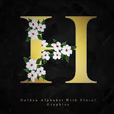 golden alphabet letter h watercolor floral background watercolor color floral png and vector with transparent background for free download in 2021 floral background lettering alphabet floral watercolor