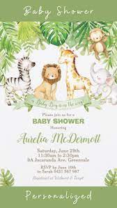 Safari Jungle Animals Baby Shower Boy Green Forest Invitation Zazzle Com Jungle Animal Baby Shower Invitations Animal Baby Shower Invitations Jungle Animals Baby Shower