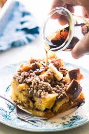 Eggnog Streusel French Toast Casserole Breakfast Overnight Easy Recipe Challah Brioche Bake French Toast Breakfast Eggnog French Toast French Toast Bake
