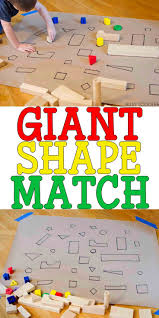 Giant Shape Match Activity Busy Toddler Easy Math Activities Math Activities For Toddlers Preschool Activity
