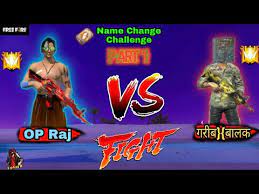 Players freely choose their starting point with their parachute, and aim to stay in the safe zone for as long as possible. Op Raj Vs à¤—à¤° à¤¬ à¤¬ à¤²à¤• 1 Vs 1 Challenge Name Change Challenge Must Watch Garena Freefire Youtube