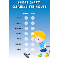 Boys Chore Chart Cleaning The House