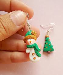 Polymer Clay Christmas Earrings Ideas Fimo Diy Polymer Clay Tutorials Polymer Clay Christmas Christmas Earrings Polymer Crafts