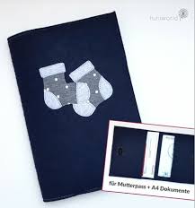 Buchhülle / hefthülle aus filz. Mutterpasshulle Aus Filz Nahen Inkl Applikationsvorlage