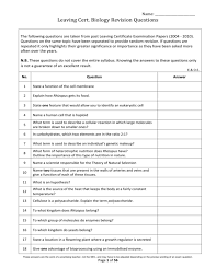 Do you want to test your genetic knowledge? Leaving Cert Biology Revision Questions