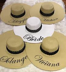 Bride And Bridesmaid S Floppy Beach Hats Etsy Store Magnoliastitchdesign Floppy Beach Hat Beach Hat Brides And Bridesmaids