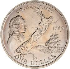 One Dollar 1969 Captain Cook Coin From New Zealand Online