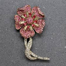 pink rose brooch