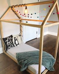 Diy Toddler House Bed For Under 100 With Free Furniture Building Plans Toddler House Bed House Beds For Kids House Frame Bed