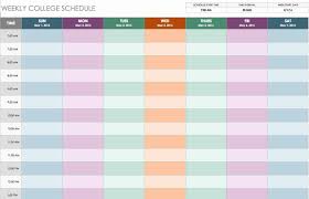 College Class Schedule Template Lovely Free Weekly Schedule Templates For Excel Smartsheet In 2020 Weekly Planner Template Schedule Templates Schedule Planner