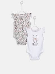 beyaz kiz bebek baskili citcitli body 2 li lc waikiki bebek kiz bebekler kizlar