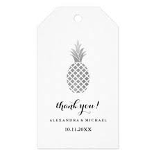Elegant Silver Pineapple Wedding Gift Tags Zazzle Com Wedding Gift Tags Pineapple Wedding Wedding Thank You Gifts